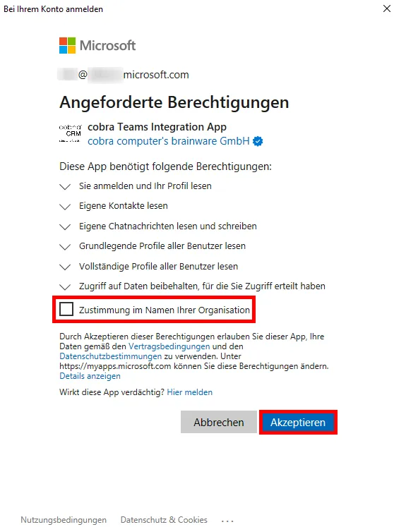 Teams Azure AD-Administratorenzustimmung