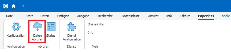 Paperless Integration Beispiel Daten abrufen