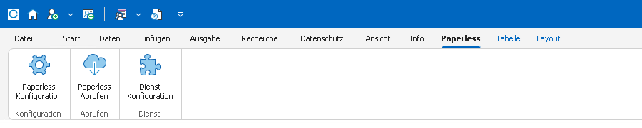 Paperless Integration Menueband Reiter