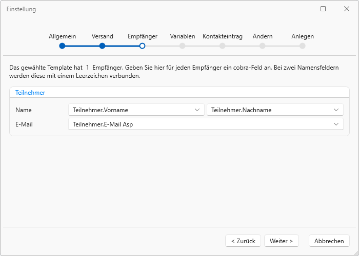 Paperless Integration Schaltflaeche Eingabemaske Einstellung Empfänger