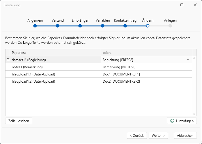 Paperless Integration Schaltflaeche Eingabemaske Einstellung Aendern