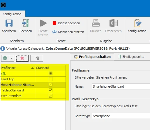 cobra Support Mobile CRM Tipps Geraetetypen Profil